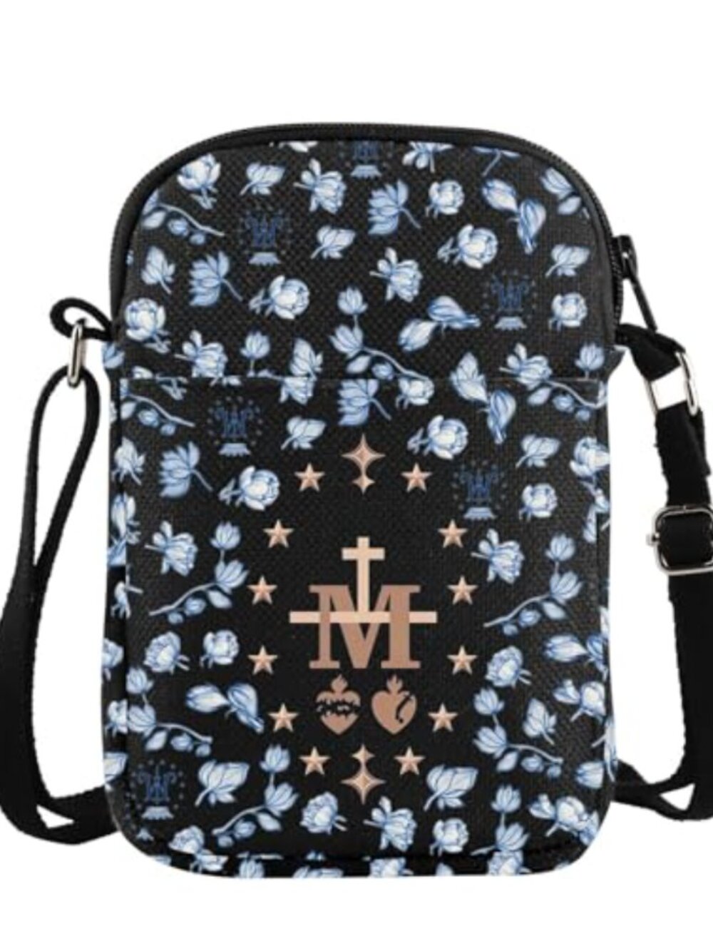 Canvas Crossbody Bag Religious Marian Mary Satchel Purse
